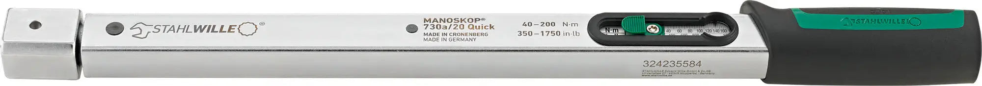 Stahlwille MANOSKOP Service Torque Wrench with Holder for Insert Tools, Size a/20 - ST 50584020 Stahlwille