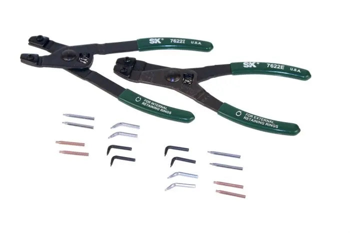 SK Tools - Set Pliers Snap Ring 2pc and 8tip sets - 7622 SK Tools
