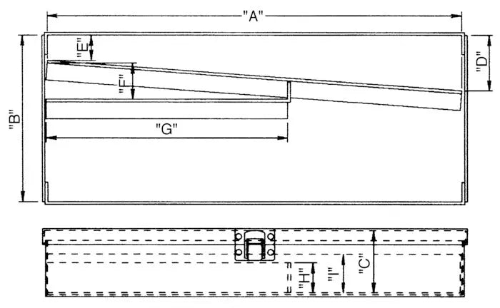 Wright Tool Red Metal Box, 18-3/8 in x 3-3/4 in x 2 in - WT W418 Tool Box Wright Tool