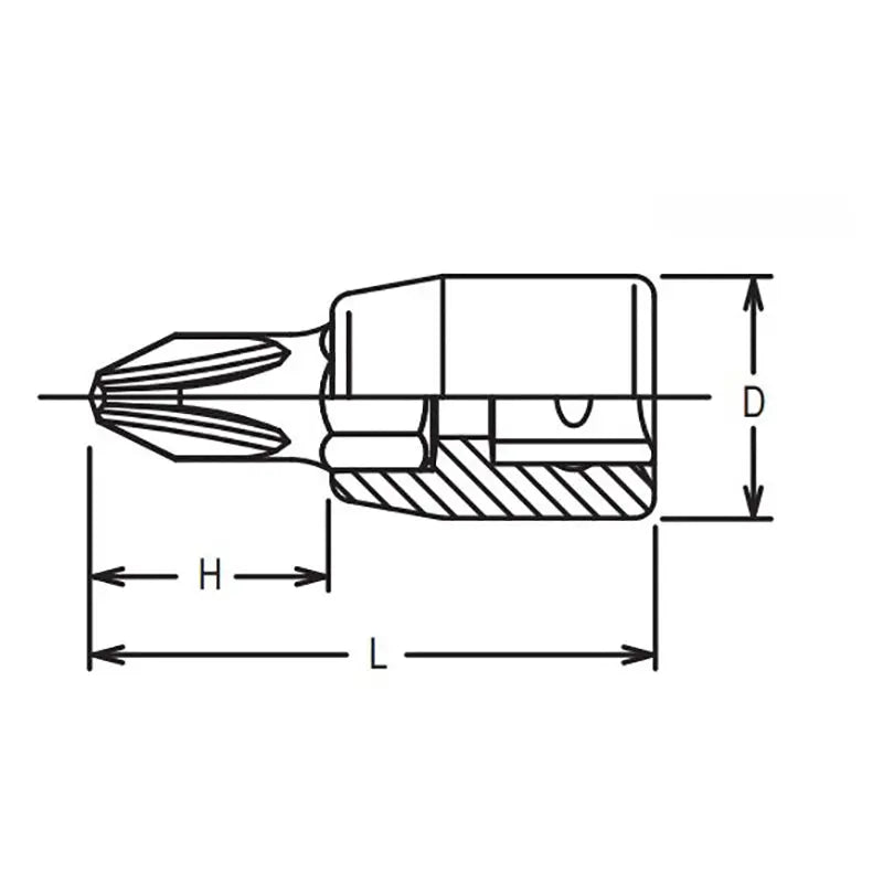 Ko-ken Tools 1/4 Sq. Dr. Bit Socket PH1 Length 28mm Ko-ken Tools