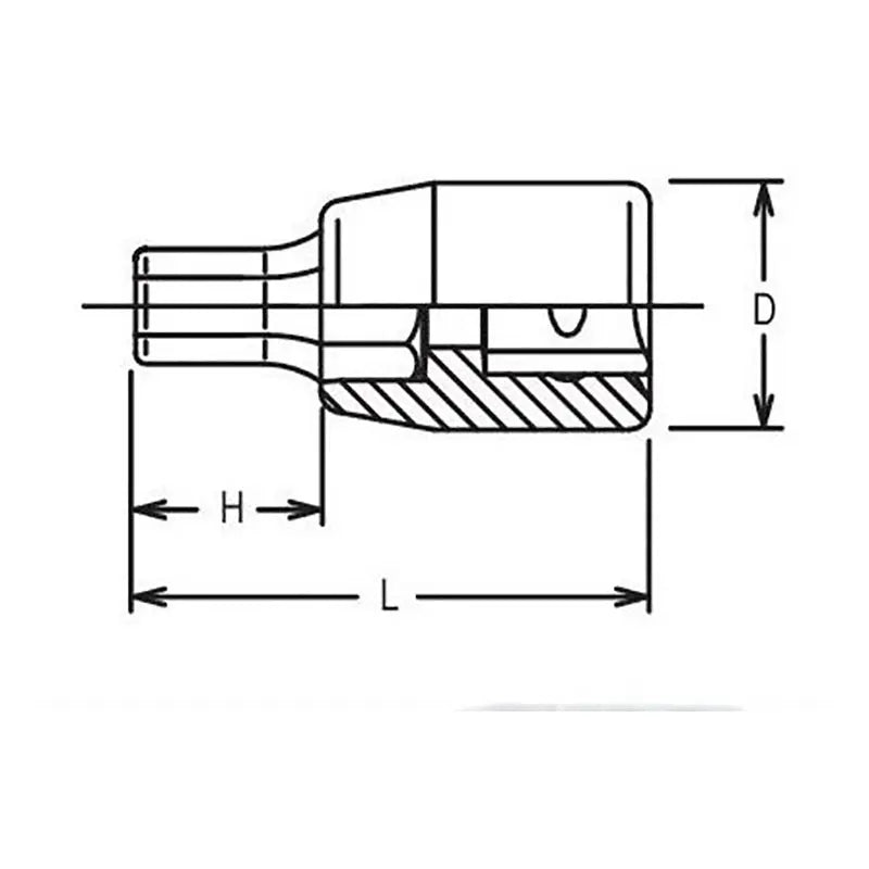 Ko-ken Tools 1/4 Sq. Dr. Bit Socket 1/8 Hex Length 100mm Ko-ken Tools
