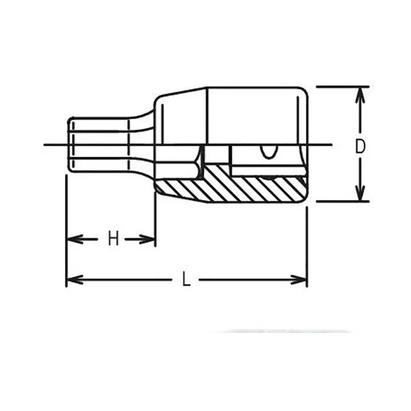 Ko-ken Tools 1/4 Sq. Dr. Bit Socket 9/32 Hex Length 100mm Ko-ken Tools