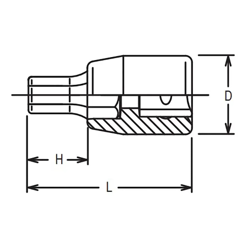 Ko-ken Tools 1/4 Sq. Dr. Bit Socket 3mm Hex Length 100mm Ko-ken Tools