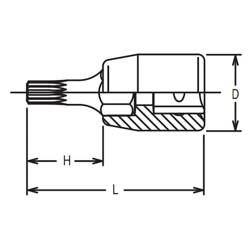 Ko-ken Tools 1/4 Sq. Dr. Bit Socket XZN M6 Length 50mm Ko-ken Tools