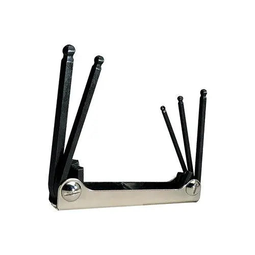 Eklind Set of 5 Ball End Hexagon Key Fold-Up 3/16 - 3/8 in with Handle - EK 20519 Hexagon Key Fold-Up Set Eklind