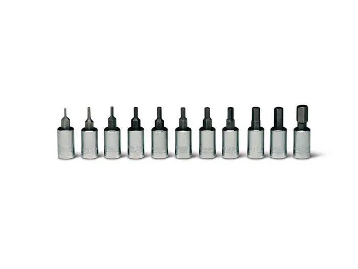 Wright Tool 11 Piece 1/4 in Drive Hex Bit Socket Set with Standard Bit, 1/16 - 5/16 in - WT 205 Socket Set Wright Tool
