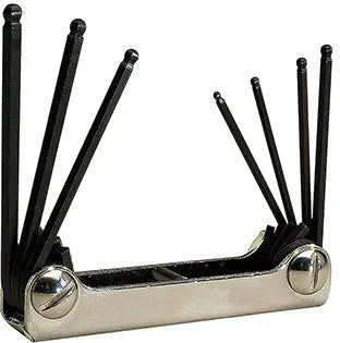 Eklind Set of 7 Ball End Hexagon Key Fold-Up with Classic Steel Handle - EK 20719 Hexagon Key Fold-Up Set Eklind