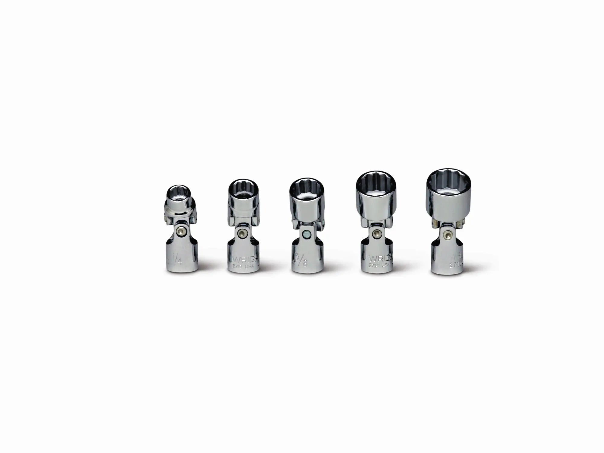 Wright Tool 5 Piece 1/4 in Drive 12-Point Standard Flex Socket Set, 1/4 - 1/2 in - WT 207 Socket Set Wright Tool