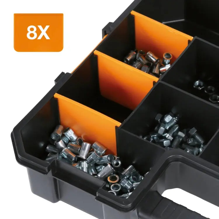 Beta Tools (Article# 2080/DL) LARGE Organizer Tool Case with 15 Compartments and 8 Removable Partitions - BT 020800211 