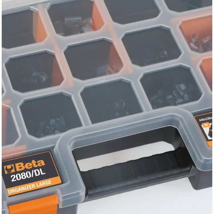 Beta Tools (Article# 2080/DL) LARGE Organizer Tool Case with 15 Compartments and 8 Removable Partitions - BT 020800211 