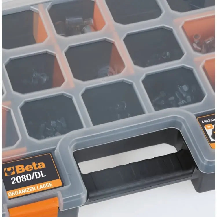 Beta Tools (Article# 2080/DL) LARGE Organizer Tool Case with 15 Compartments and 8 Removable Partitions - BT 020800211 