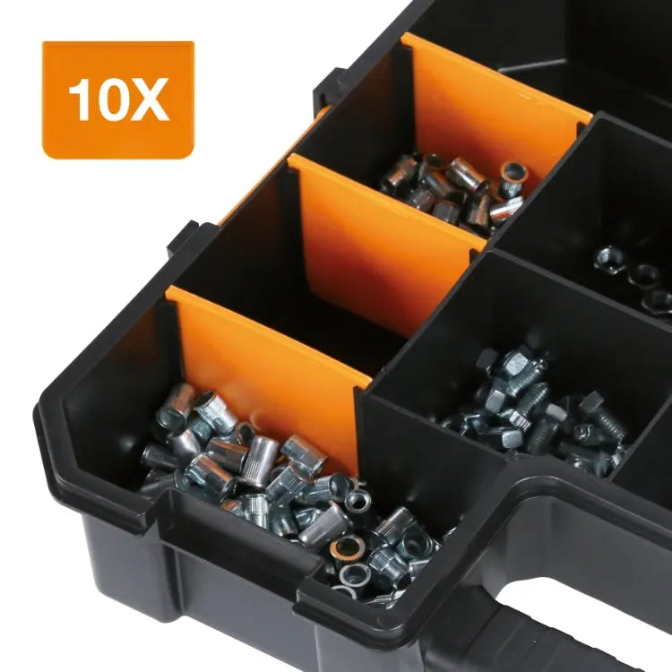 Beta Tools (Article# 2080/DS) SMALL Organizer Tool Case with 15 Compartments and 10 Removable Partitions - BT 020800210 