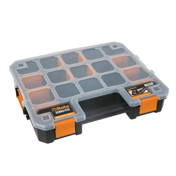 Beta Tools (Article# 2080/DS) SMALL Organizer Tool Case with 15 Compartments and 10 Removable Partitions - BT 020800210 