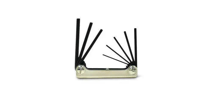 Wright Tool Set of 8 Fractional Metal Fold-Up Hexagon Key, 0.050 in - 5/32 in - WT 9E20811