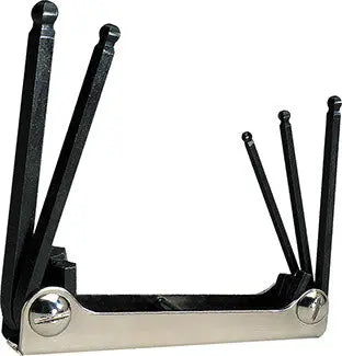Eklind Set of 5 Fold-Up Ball End Hexagon Key with Classic Steel Handle - EK 21159 Hexagon Key Fold-Up Set Eklind