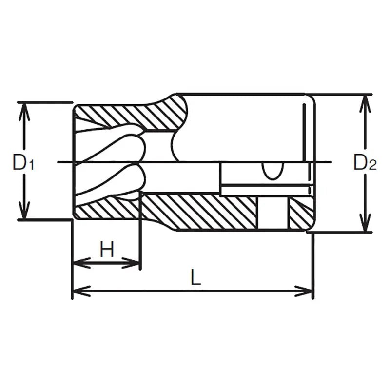 Ko-ken Tools 1/4 Sq. Dr. Nut Twister 9.5mm Length 23mm Ko-ken Tools