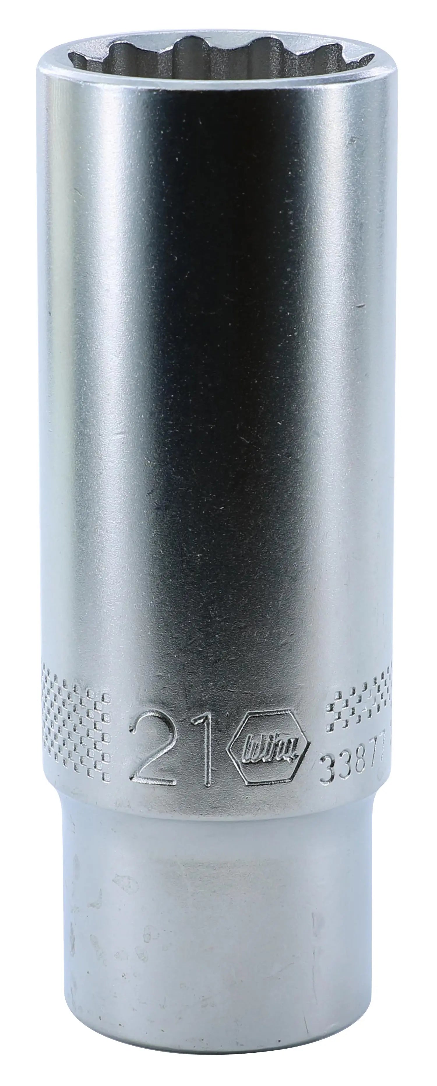 Wiha 33877, 1/2" Drive Deep Socket, 12 Point, 21.0mm Wiha