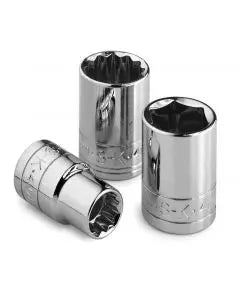 SK Tools - 21/32" 1/2" Drive 12 Point Fractional Standard Chrome Socket - 40121 SK Tools