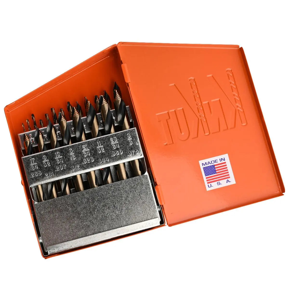 KnKut Set of 21 Step Point Mechanics Length Drill Bit, 1/16 in - 3/8 in by 64ths - 21KK10 KnKut