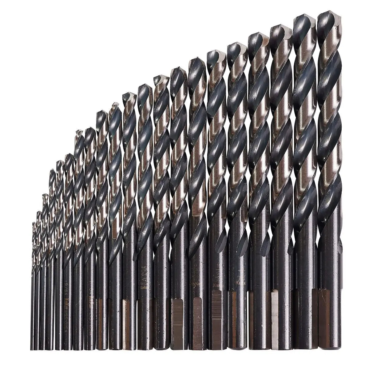 KnKut Set of 21 Fractional Jobber Length Drill Bit, 1/16 in - 3/8 in by 64ths - 21KK5 KnKut