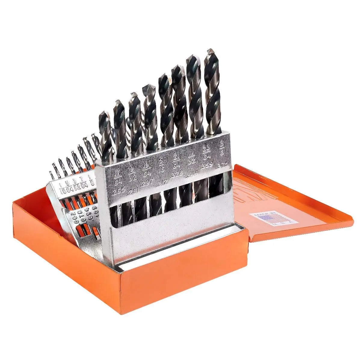 KnKut Set of 21 Fractional Jobber Length Drill Bit, 1/16 in - 3/8 in by 64ths - 21KK5 KnKut