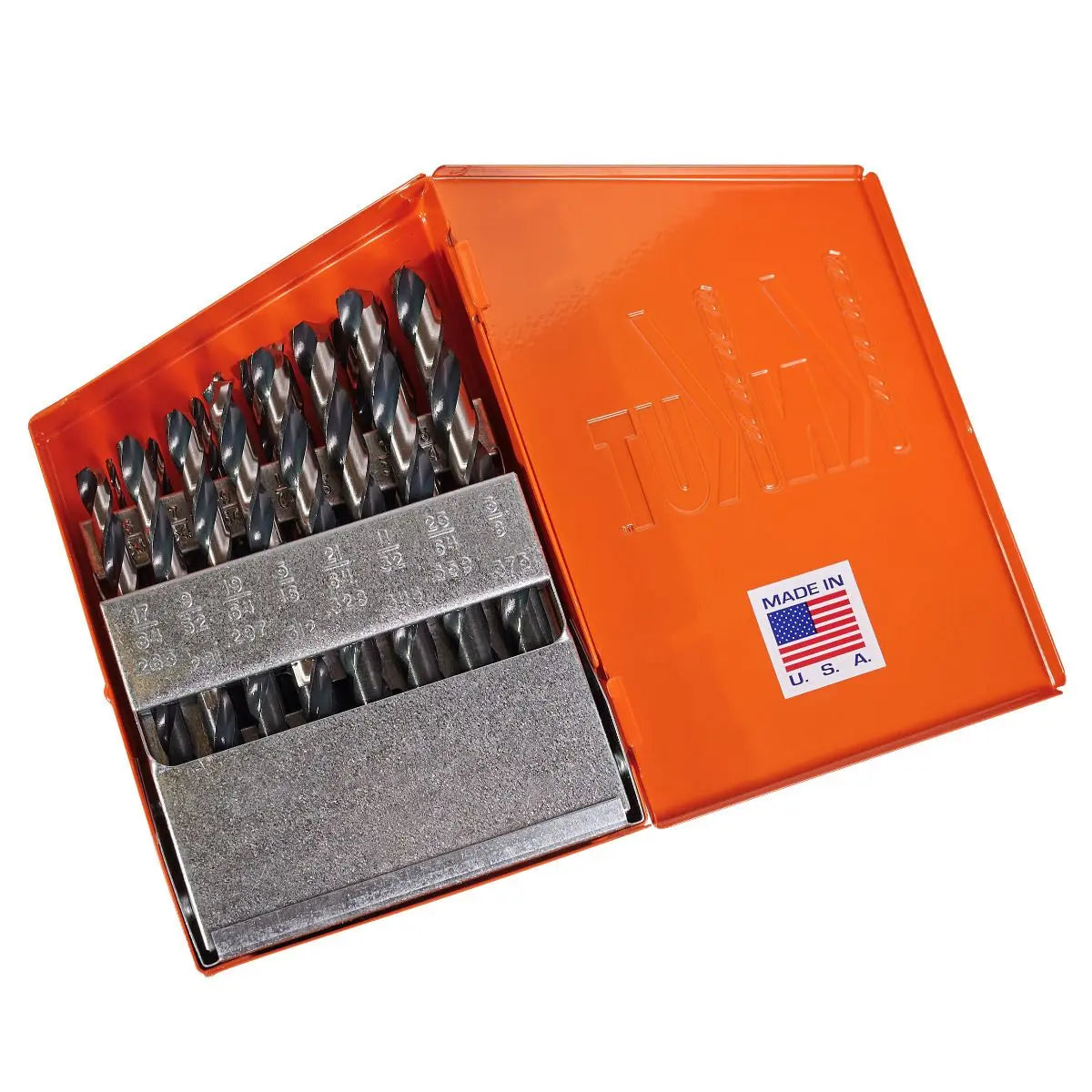 KnKut Set of 21 Fractional Jobber Length Drill Bit, 1/16 in - 3/8 in by 64ths - 21KK5 KnKut
