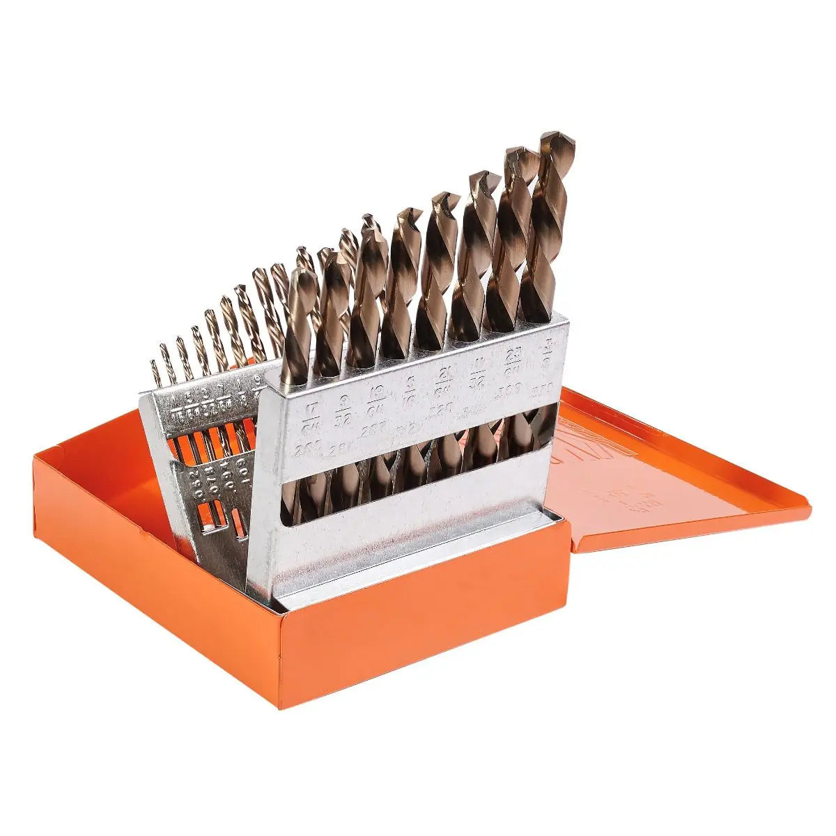 KnKut Set of 21 Fractional Jobber Length Left Hand Drill Bit, 1/16 in - 3/8 in by 64ths - 21KK6 KnKut