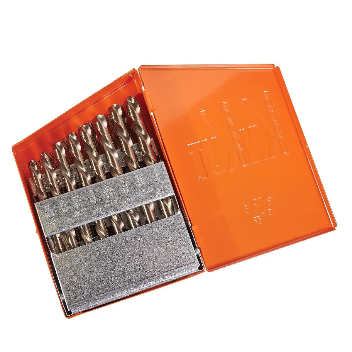 KnKut Set of 21 Fractional Jobber Length Left Hand Drill Bit, 1/16 in - 3/8 in by 64ths - 21KK6 KnKut