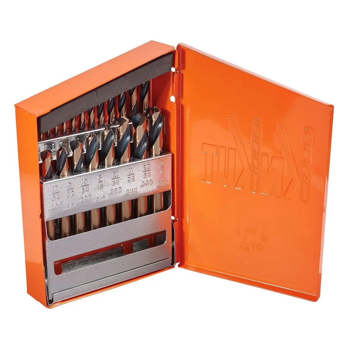 KnKut Set of 21 Fractional Short Stubby Length Drill Bit, 1/16 in - 3/8 in by 64ths - 21KK7 KnKut