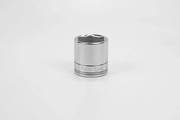 SK Tools - 22 mm 3/8" Drive 6-Point Metric Standard Chrome Socket - 322 SK Tools