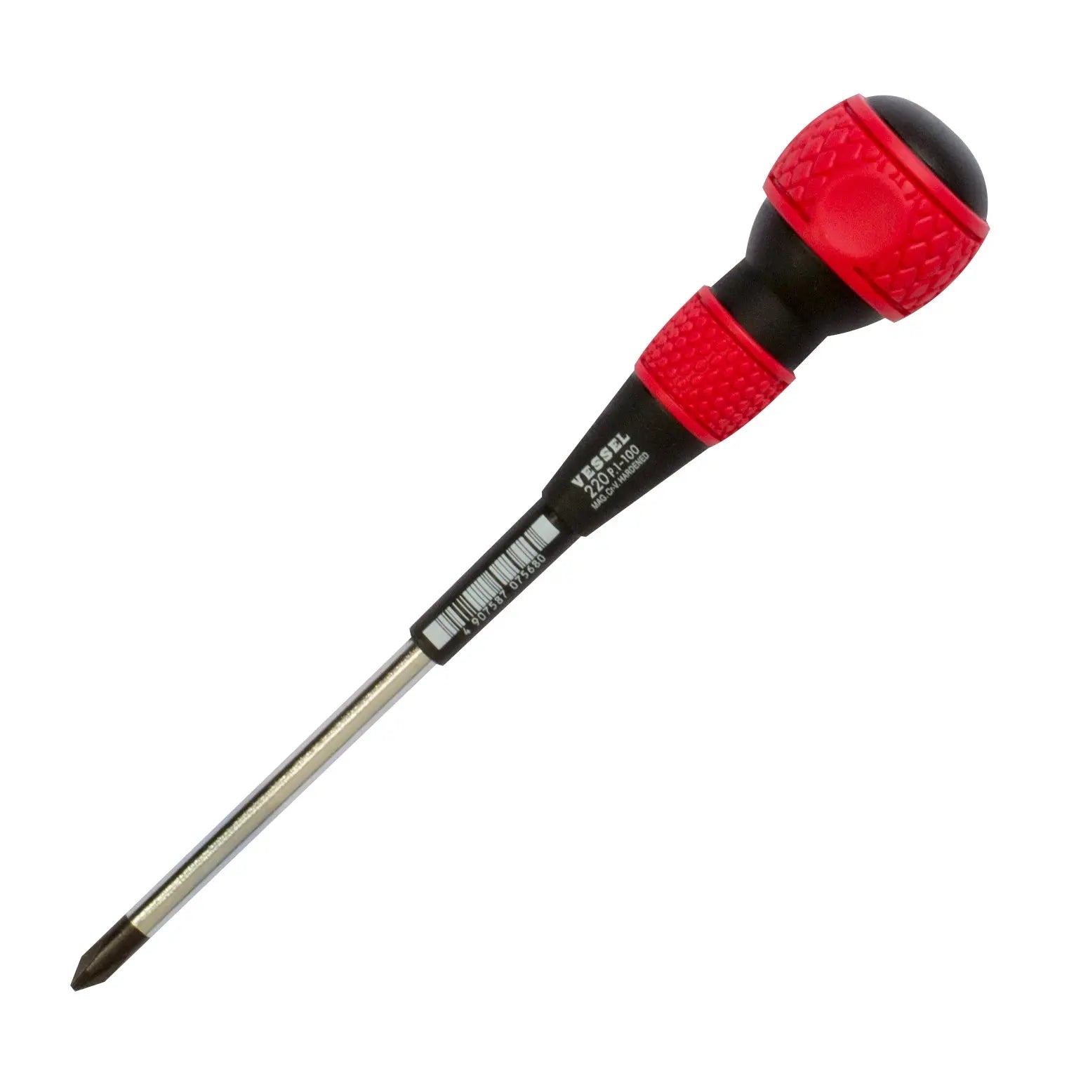 Vessel Tools Ball Grip Screwdriver, PH1 x 100mm - VL 220P1100 Vessel Tools