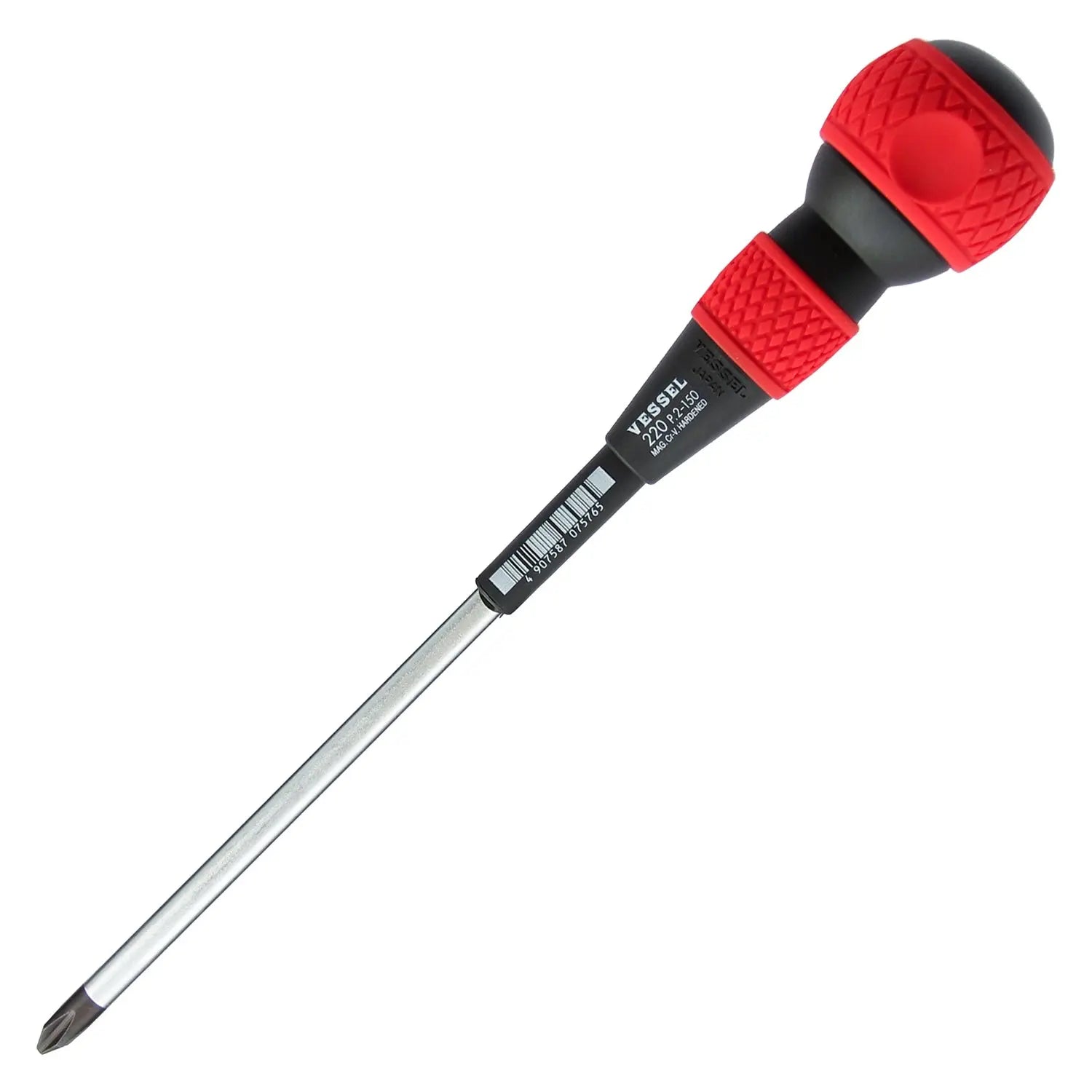 Vessel Tools Ball Grip Screwdriver, PH2 x 150mm - VL 220P2150 Vessel Tools