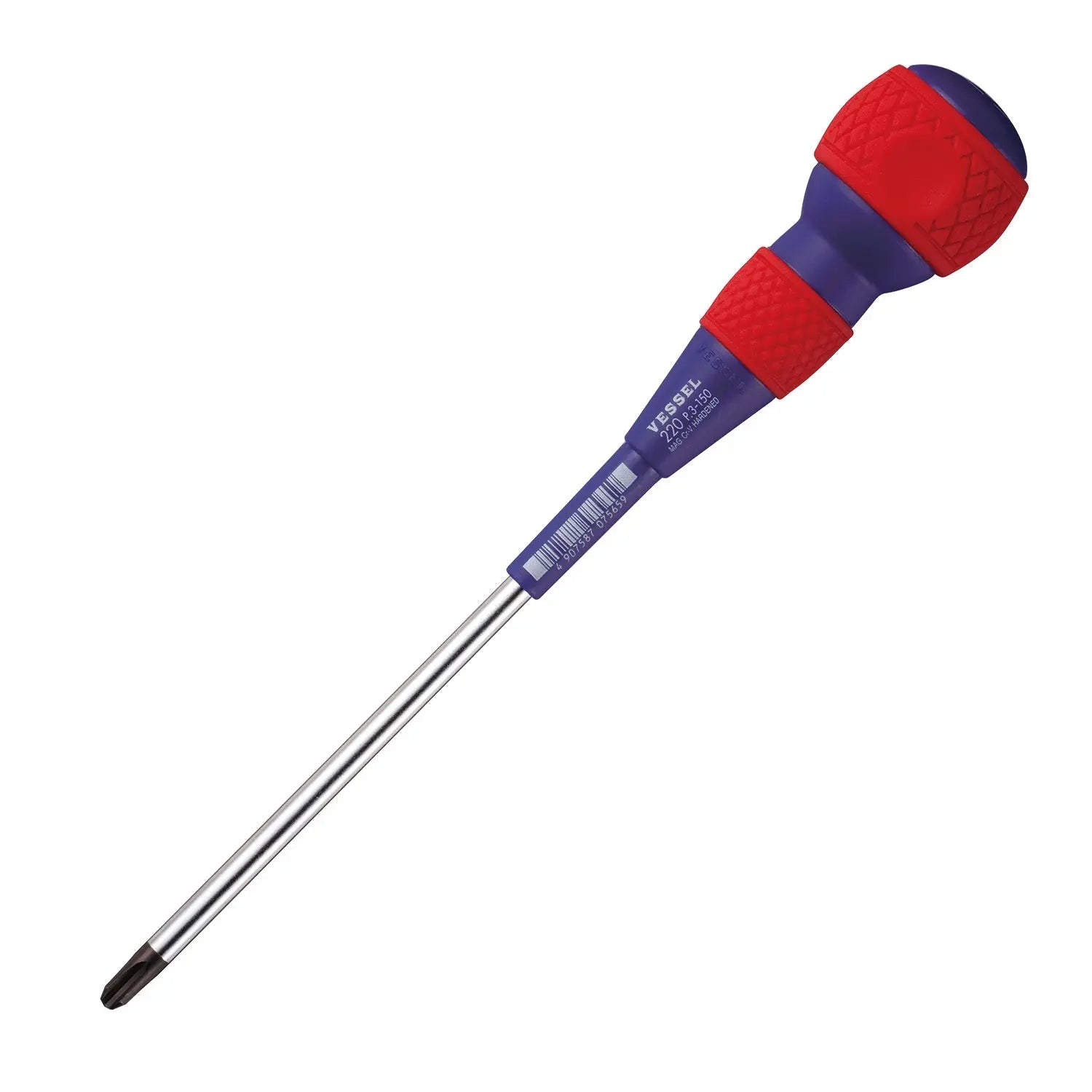 Vessel Tools Ball Grip Screwdriver, PH3 x 150mm - VL 220P3150 Vessel Tools