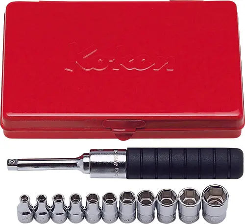 Ko-ken Tools 1/4 Sq. Dr. 10 Piece SAE 6-Point Socket Set 3/16-1/2 Ko-ken Tools