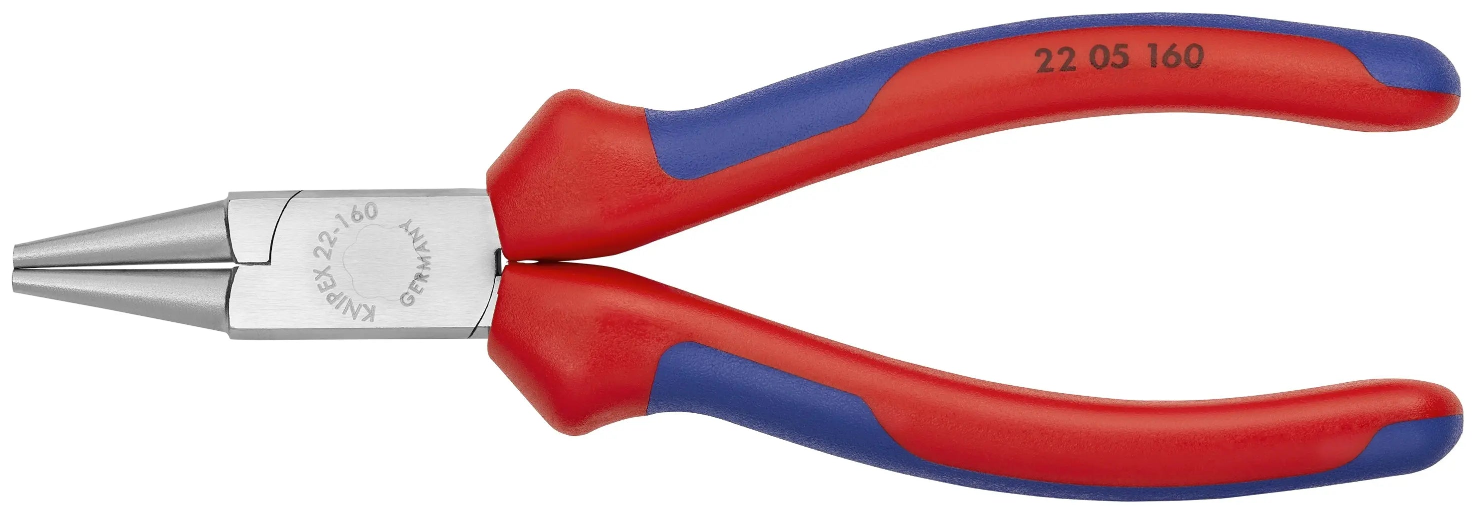 Knipex 22 05 160 KN | Round Nose Pliers, Chrome, Multi-Component Knipex