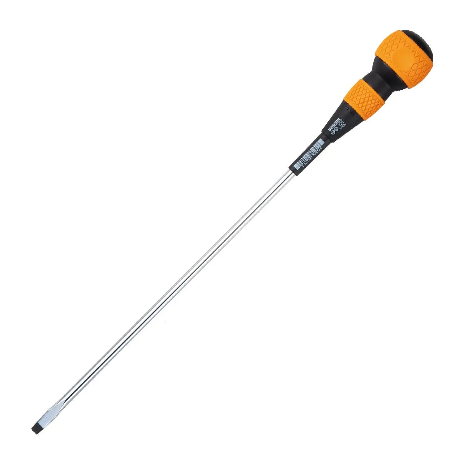 Vessel Tools Ball Grip Slotted Screwdriver, 6 x 300mm - VL 220S6300 Vessel Tools