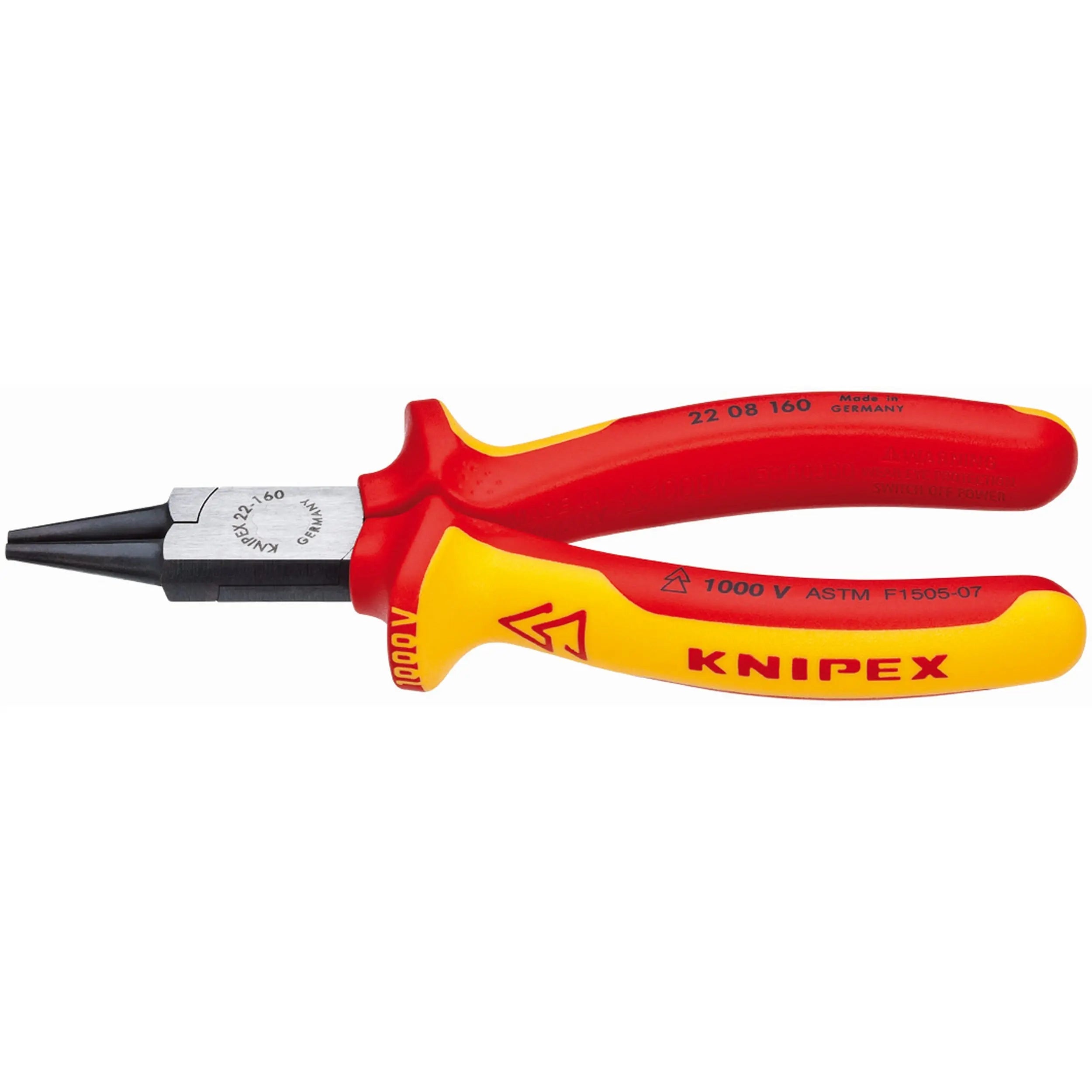 Knipex 22 08 160 SBA KN | Round Nose Pliers, 1000V Insulated Knipex