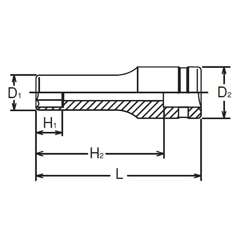 Ko-ken Tools 1/4 Sq. Dr. Socket 5/16 6 point Length 50mm Ko-ken Tools