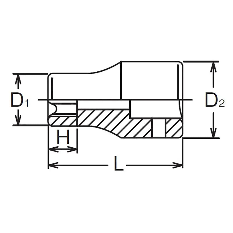 Ko-ken Tools 1/4 Sq. Dr. TORXÂ® E10 Socket - Length 22mm Ko-ken Tools