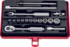 Ko-ken Tools 1/4 Sq. Dr. 17 Piece Metric 6-Point Socket Set 4-12mm Ko-ken Tools