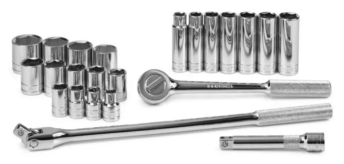 SK Tools - Set Socket 1/2dr Mix 12pt Fractional 23pc - 4123 SK Tools