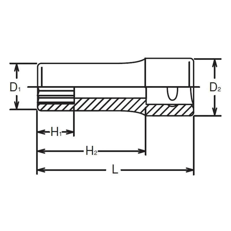 Ko-ken Tools 1/4 Sq. Dr. Socket 3/16 6 point Length 50mm Ko-ken Tools