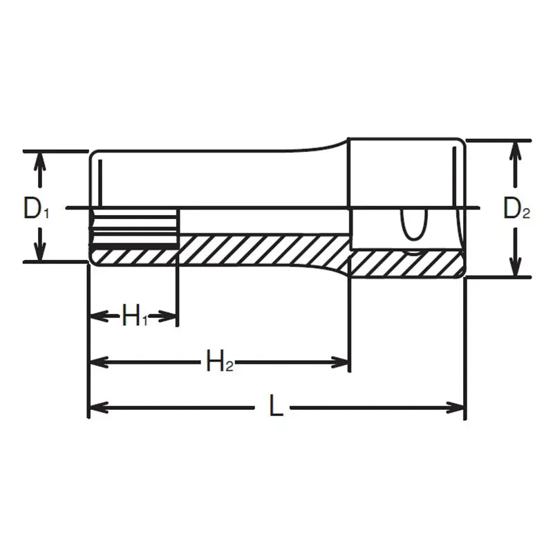 Ko-ken Tools 1/4 Sq. Dr. Socket 9/32 6 point Length 50mm Ko-ken Tools
