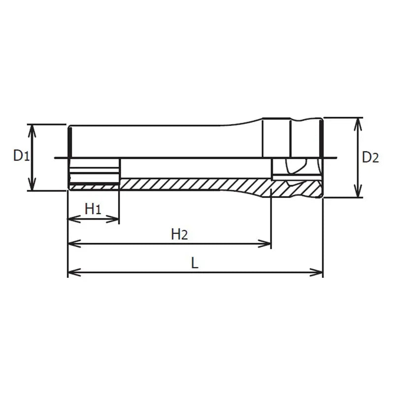 Ko-ken Tools 1/4 Sq. Dr. Z-series 6 point Metric Chrome Socket in 8mm Ko-ken Tools