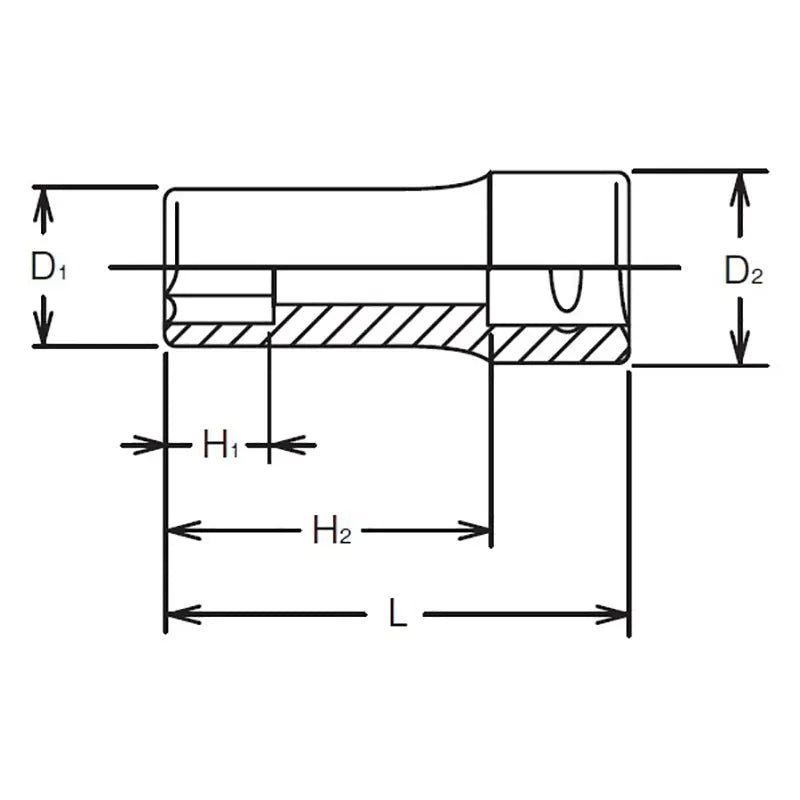Ko-ken Tools 1/4 Sq. Dr. Socket 5.5mm 6 point Length 32mm Ko-ken Tools