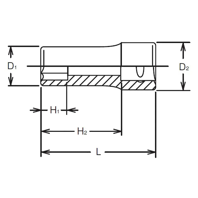 Ko-ken Tools 1/4 Sq. Dr. Socket 9mm 6 point Length 32mm Ko-ken Tools