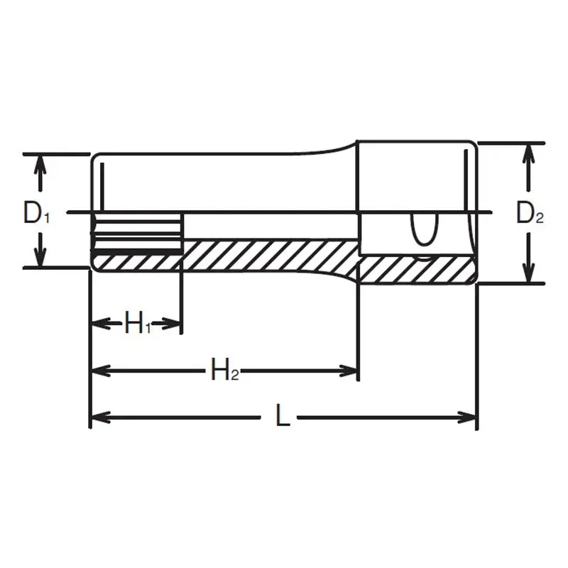 Ko-ken Tools 1/4 Sq. Dr. Socket 9/32 12 point Length 50mm Ko-ken Tools