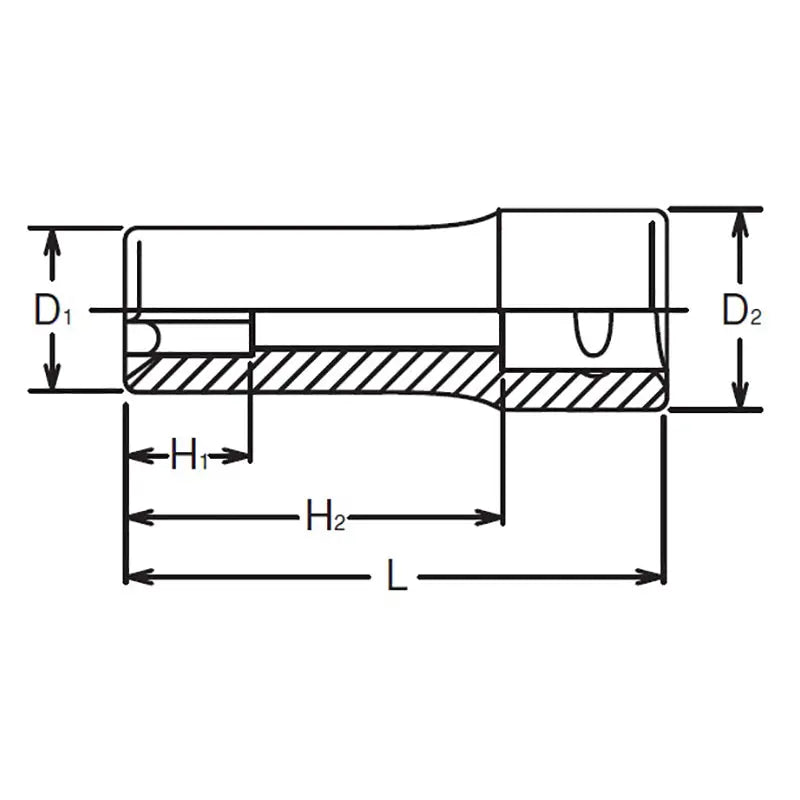Ko-ken Tools 1/4 Sq. Dr. Deep TORXÂ® E8 Socket - Length 50mm Ko-ken Tools