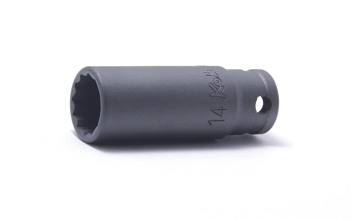 Ko-ken Tools 3/8 Sq. Dr. Socket 14mm 12 point Length 55mm Ko-ken Tools