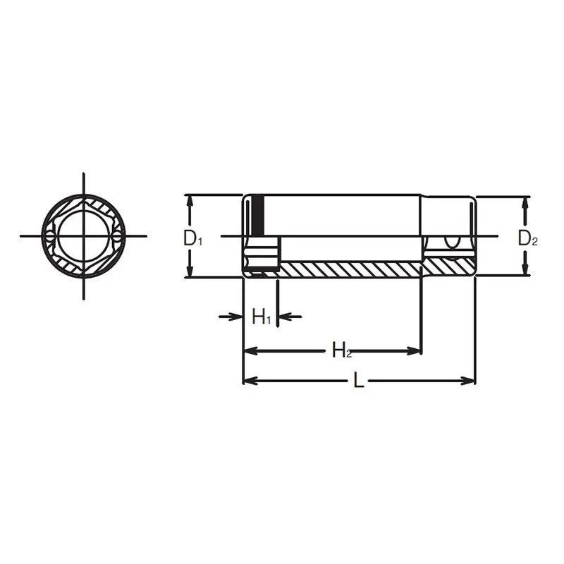 Ko-ken Tools 1/4 Sq. Dr. Deep NUT GRIPÂ® Socket 10mm Ko-ken Tools